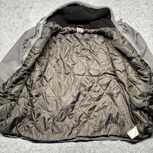 Dickies Water Repellant Duck Hooded Shirt Jacket Mens XL Slate Gray - Picture 3 of 8